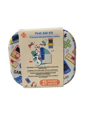 First Aid Kit - Playful Game Console Print - White/Blue